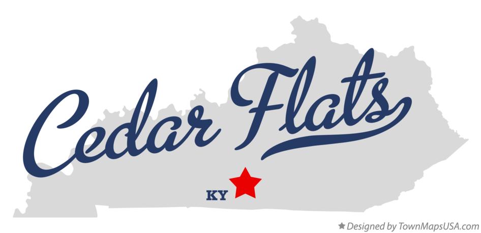 Map of Cedar Flats Kentucky KY