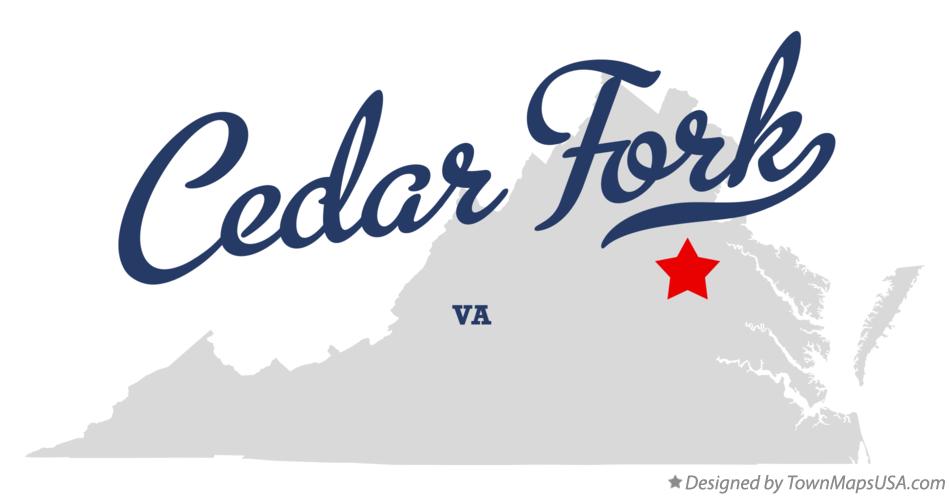 Map of Cedar Fork Virginia VA