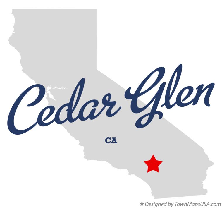 Map of Cedar Glen California CA