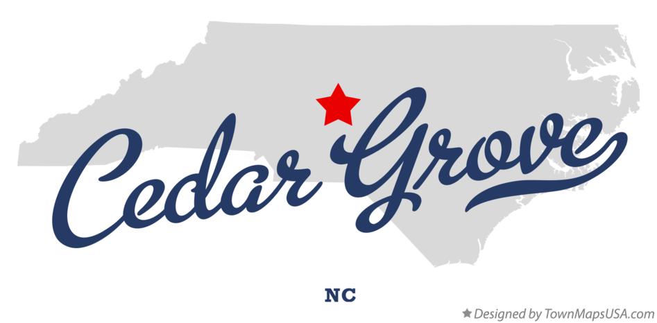 Map of Cedar Grove North Carolina NC