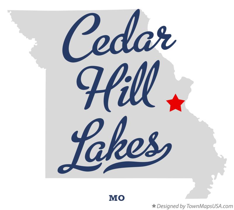 Map of Cedar Hill Lakes Missouri MO