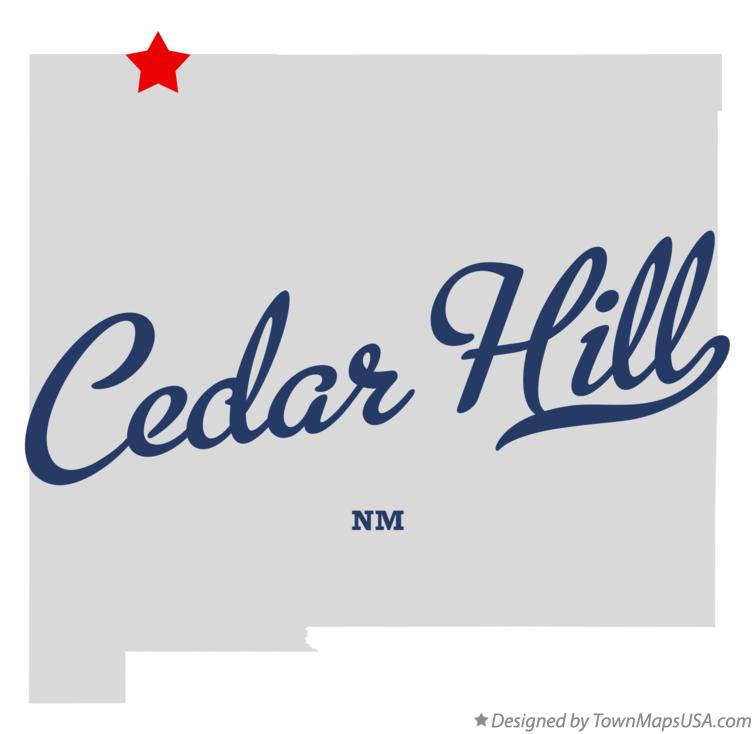 Map of Cedar Hill New Mexico NM