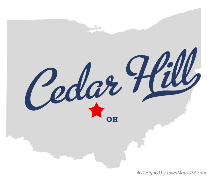 Map of Cedar Hill Ohio OH