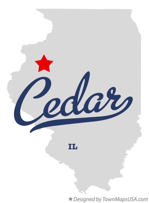 Map of Cedar Illinois IL