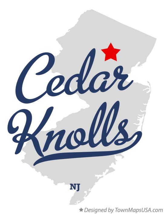 Map of Cedar Knolls New Jersey NJ