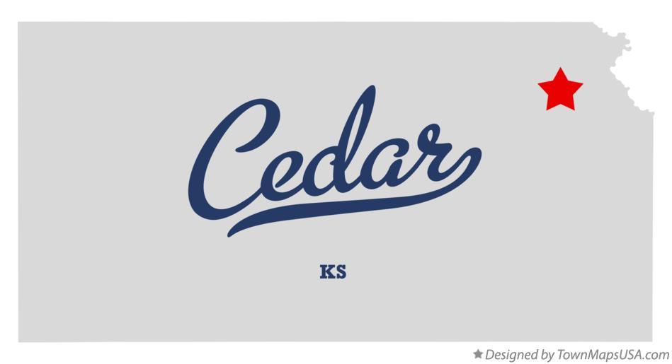 Map of Cedar Kansas KS