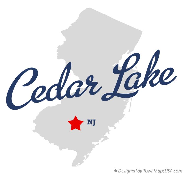 Map of Cedar Lake New Jersey NJ