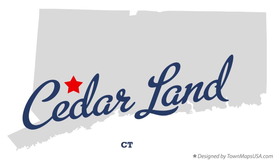 Map of Cedar Land Connecticut CT