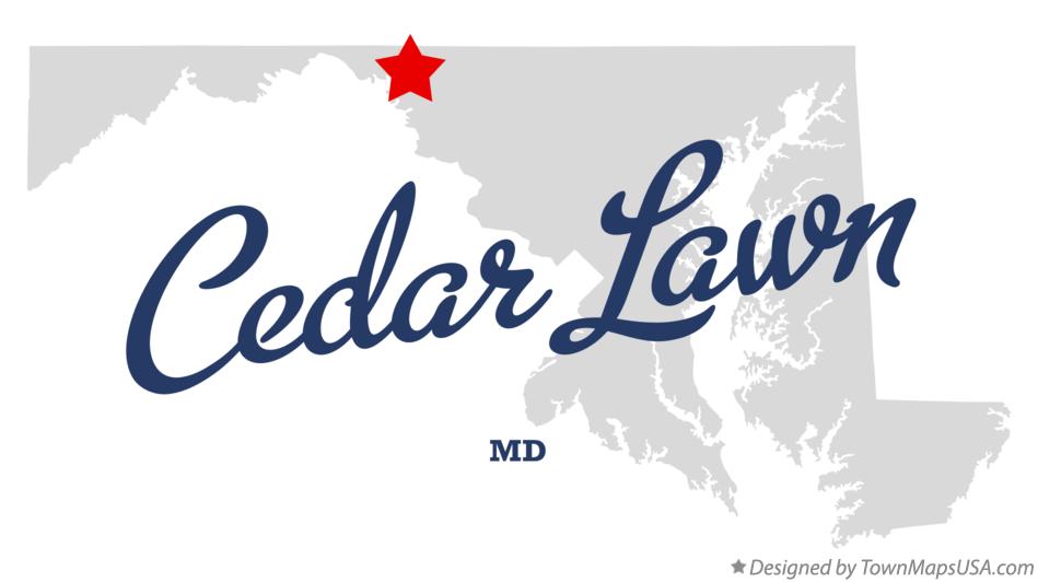 Map of Cedar Lawn Maryland MD