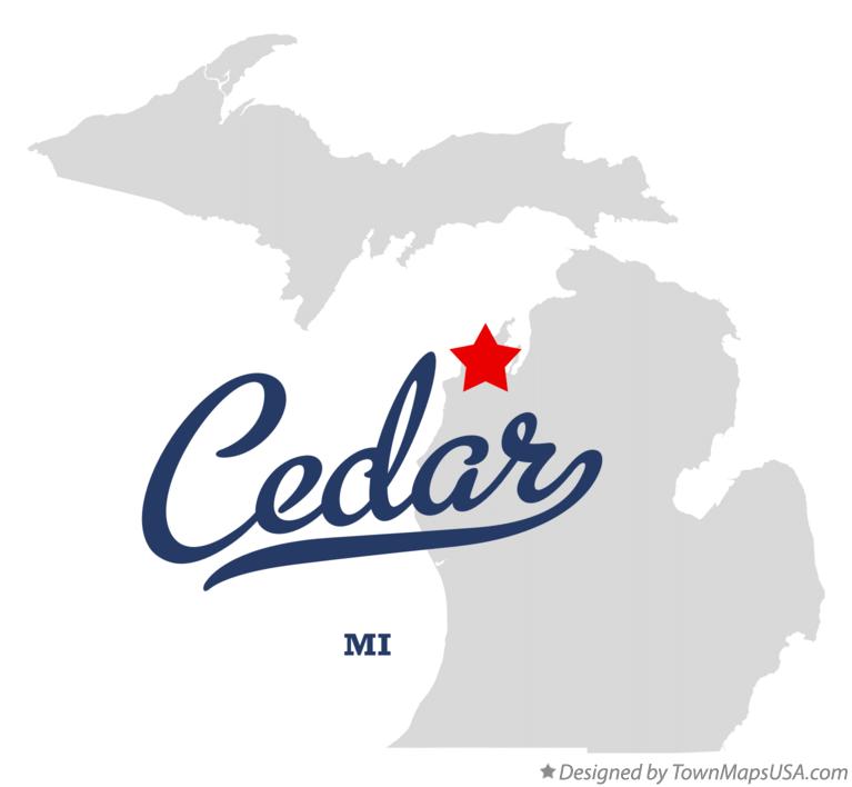 Map of Cedar Michigan MI