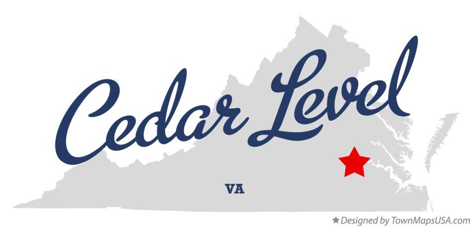 Map of Cedar Level Virginia VA