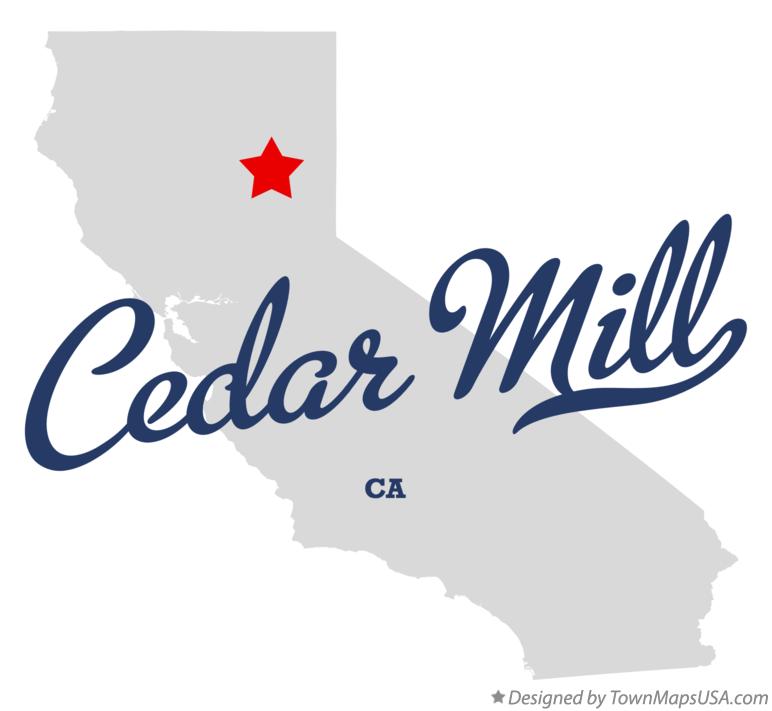 Map of Cedar Mill California CA