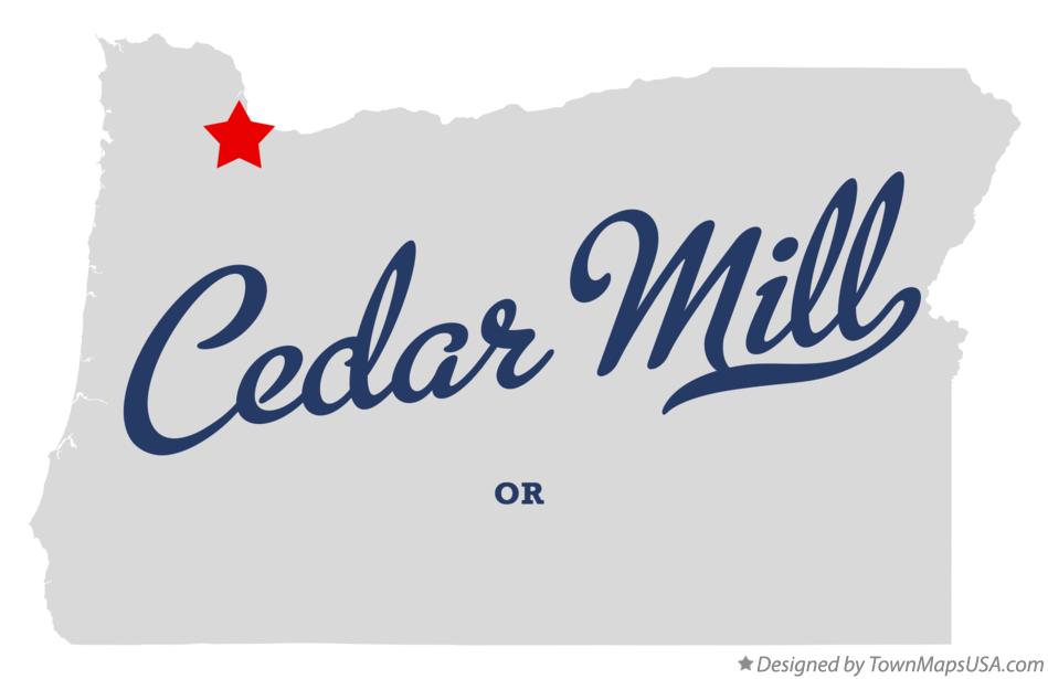 Map of Cedar Mill Oregon OR
