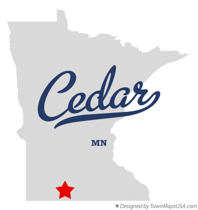 Map of Cedar Minnesota MN