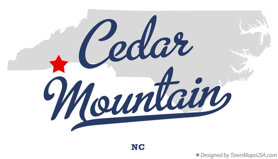 Map of Cedar Mountain North Carolina NC