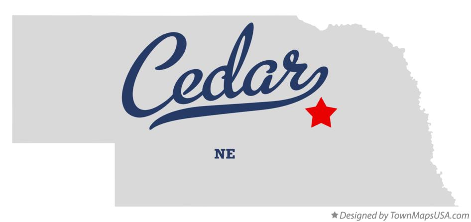 Map of Cedar Nebraska NE
