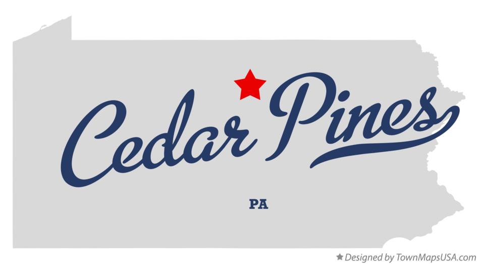 Map of Cedar Pines Pennsylvania PA