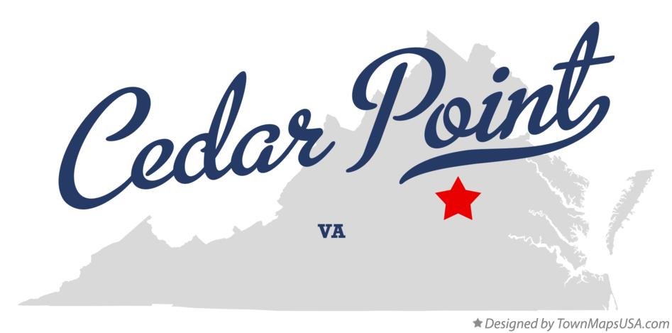 Map of Cedar Point Virginia VA