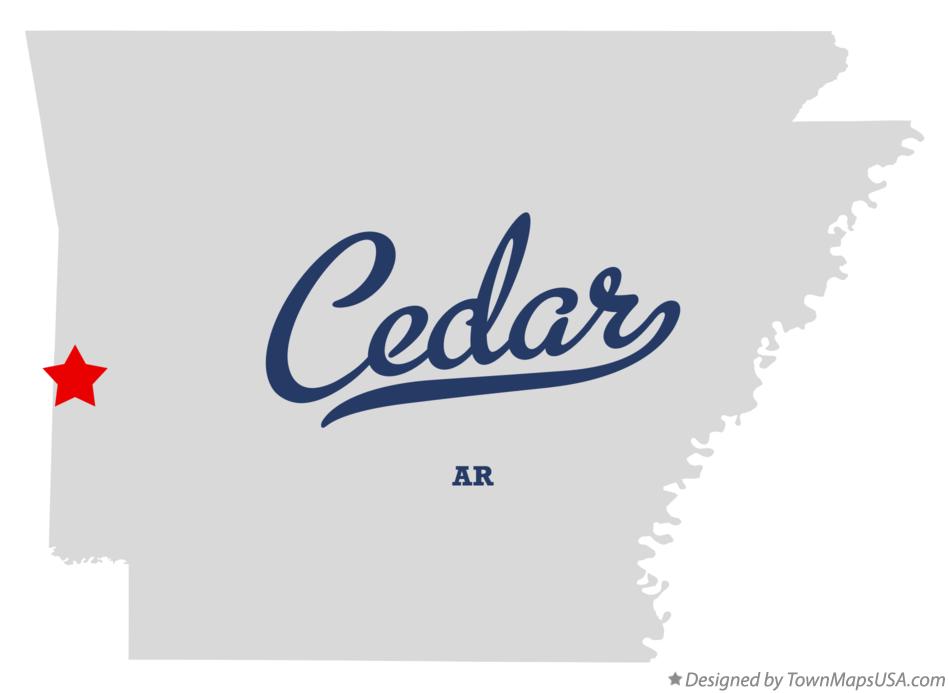 Map of Cedar Arkansas AR