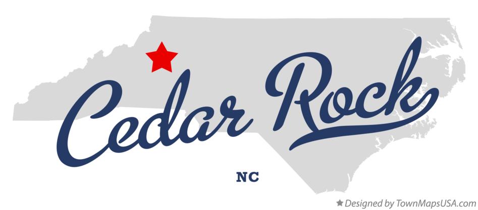 Map of Cedar Rock North Carolina NC