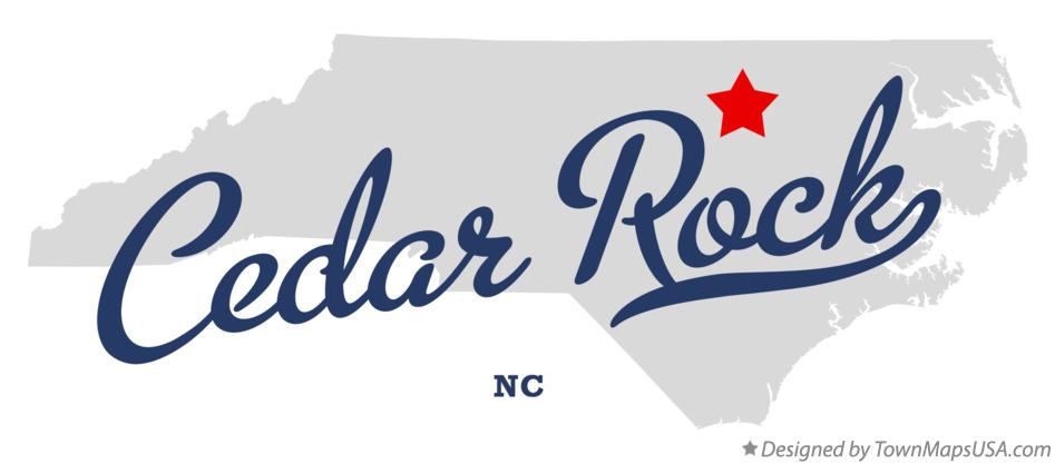 Map of Cedar Rock North Carolina NC