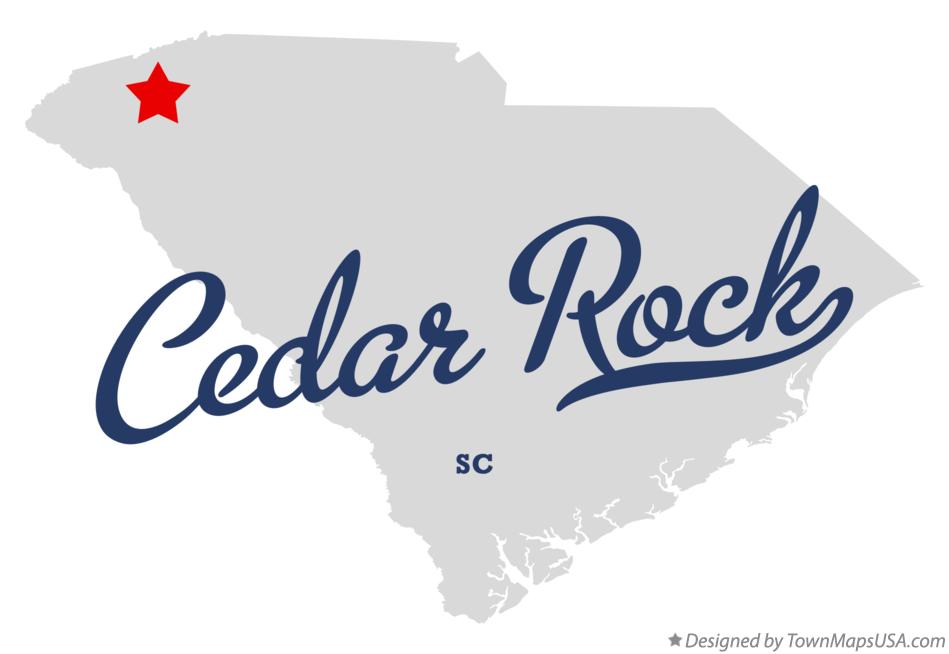 Map of Cedar Rock South Carolina SC