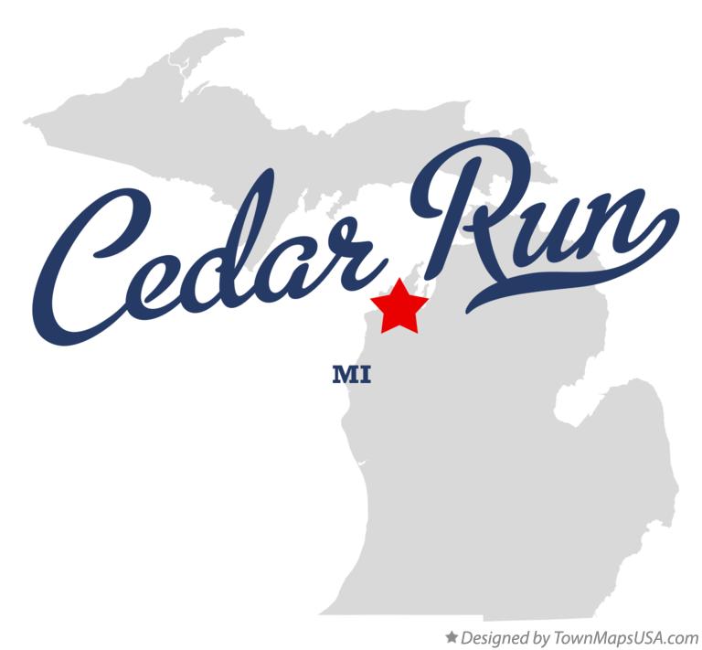 Map of Cedar Run Michigan MI