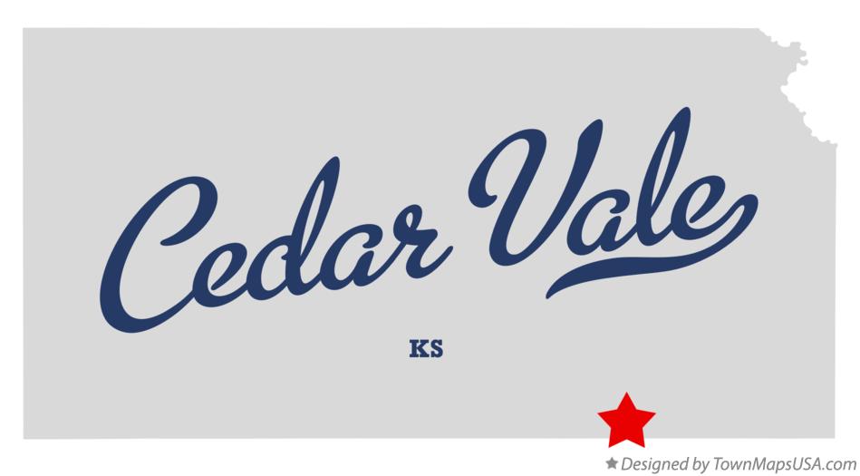 Map of Cedar Vale Kansas KS