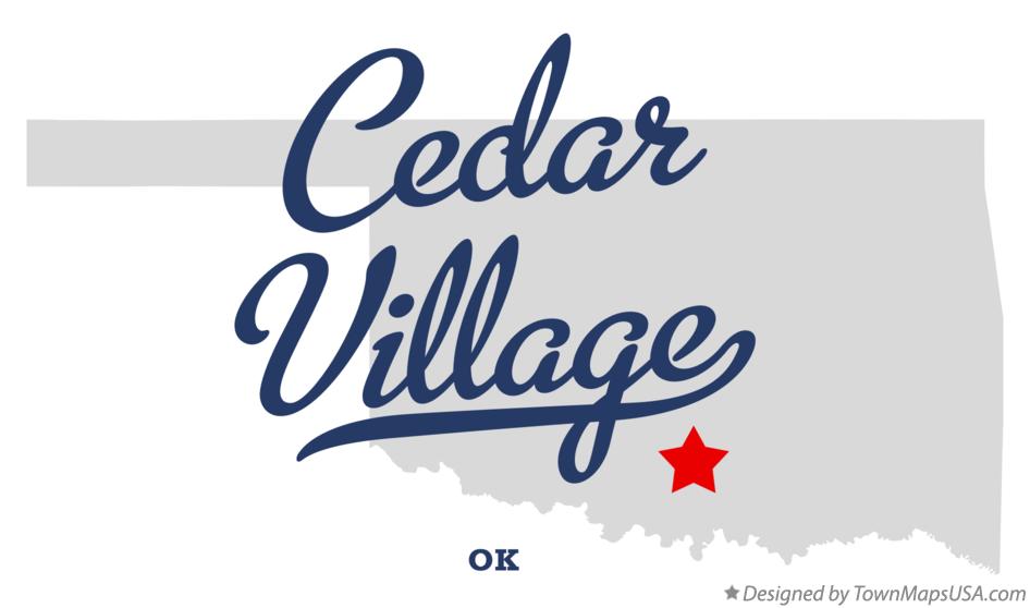 Map of Cedar Village Oklahoma OK