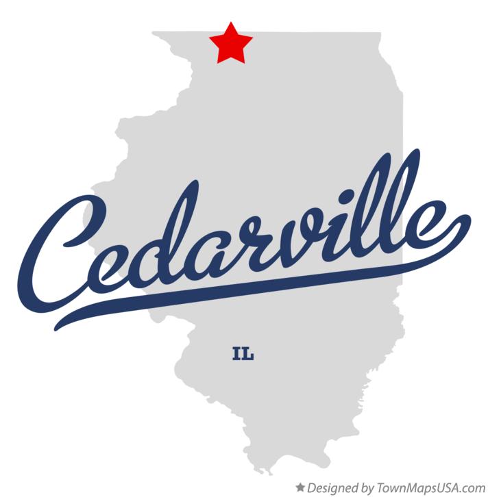 Map of Cedarville Illinois IL