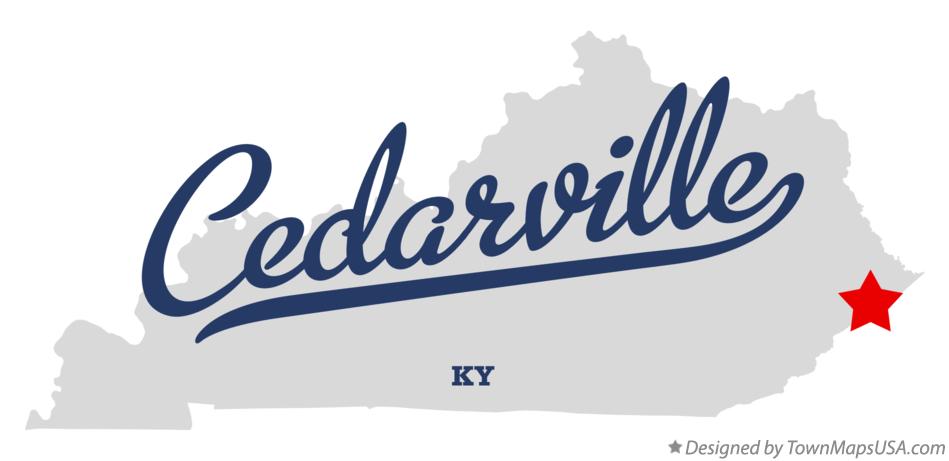 Map of Cedarville Kentucky KY