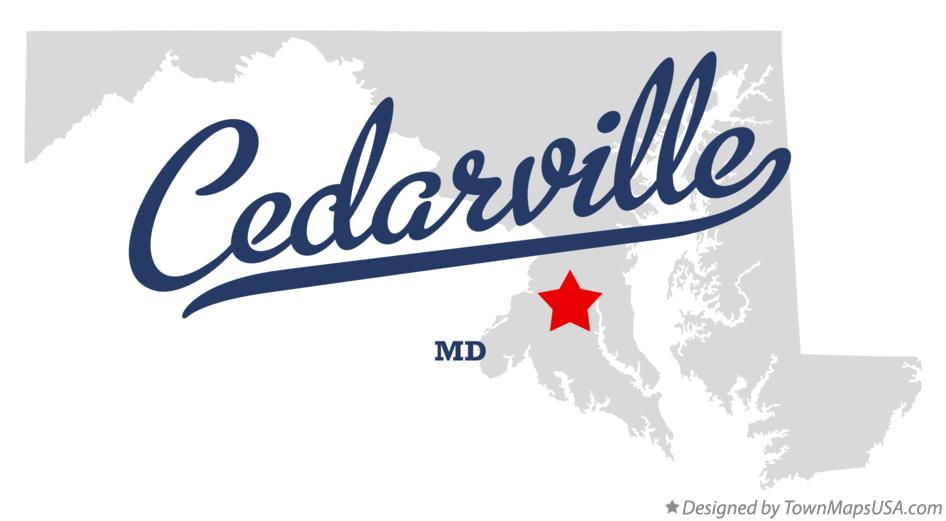 Map of Cedarville Maryland MD
