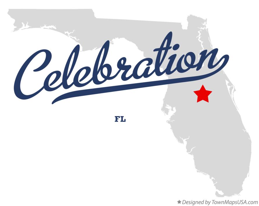 Map of Celebration Florida FL