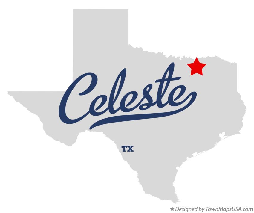 Map of Celeste Texas TX