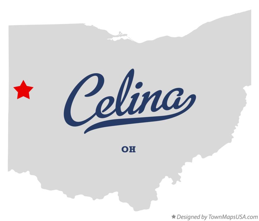 Map of Celina Ohio OH