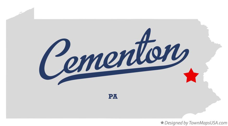 Map of Cementon Pennsylvania PA