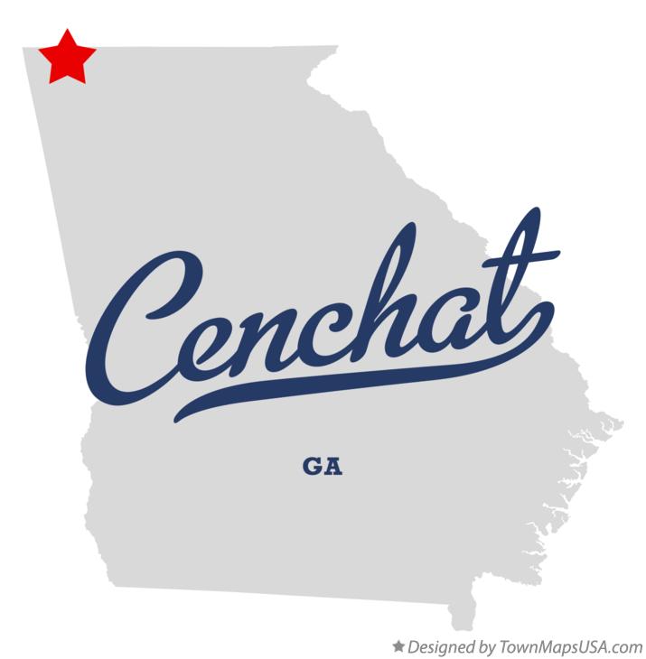 Map of Cenchat Georgia GA