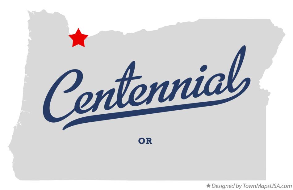 Map of Centennial Oregon OR