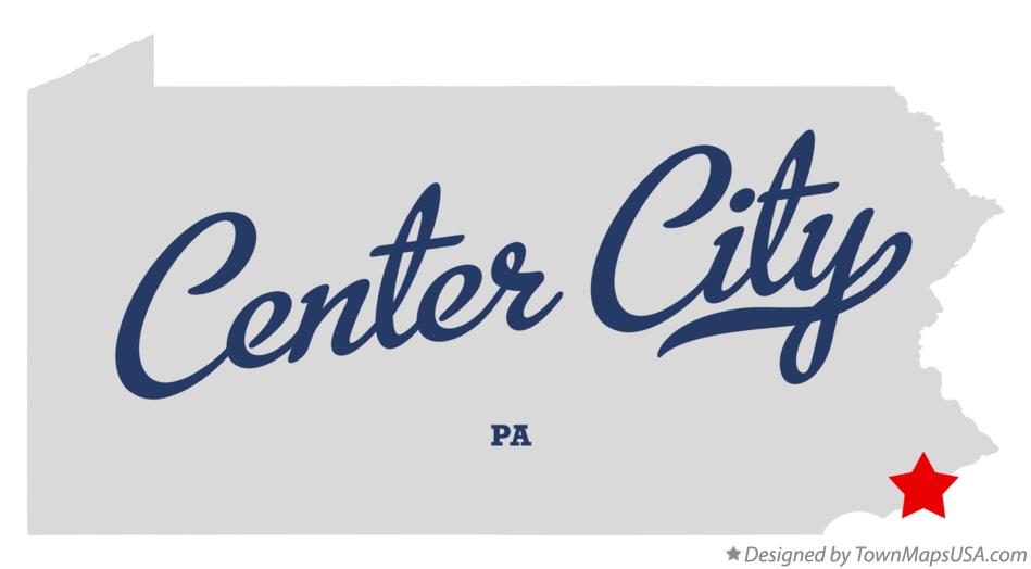 Map of Center City Pennsylvania PA