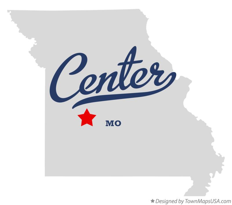 Map of Center Missouri MO