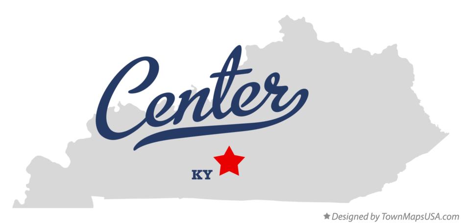 Map of Center Kentucky KY