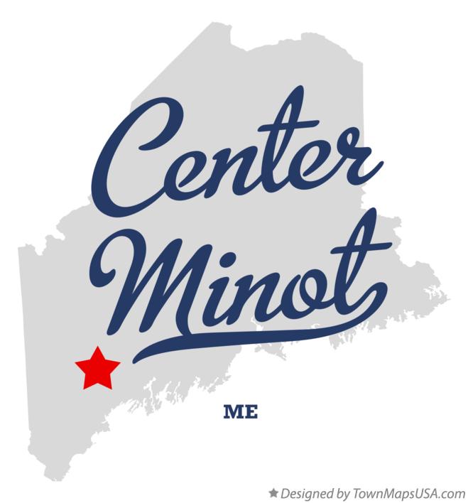 Map of Center Minot Maine ME