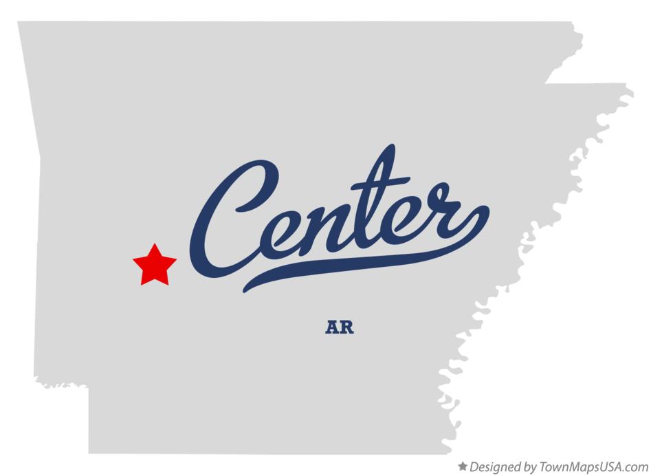 Map of Center Arkansas AR