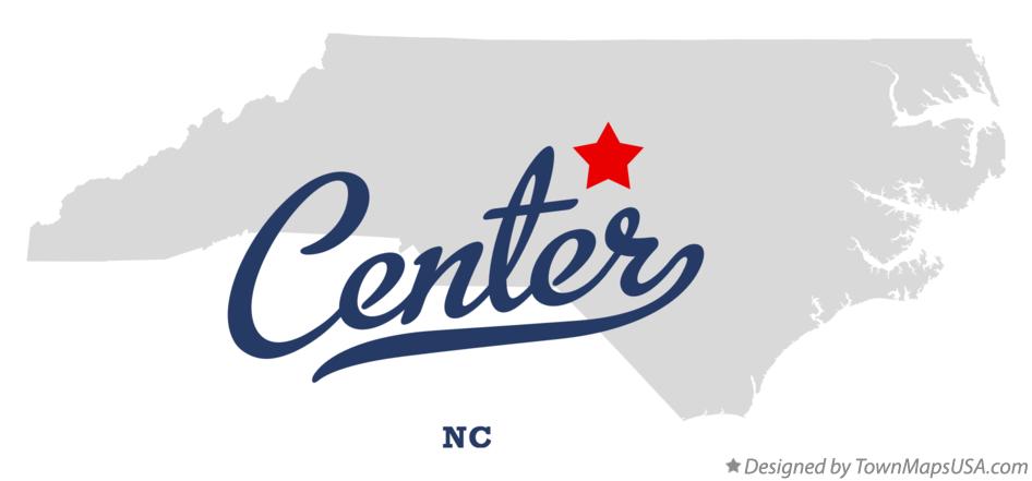Map of Center North Carolina NC