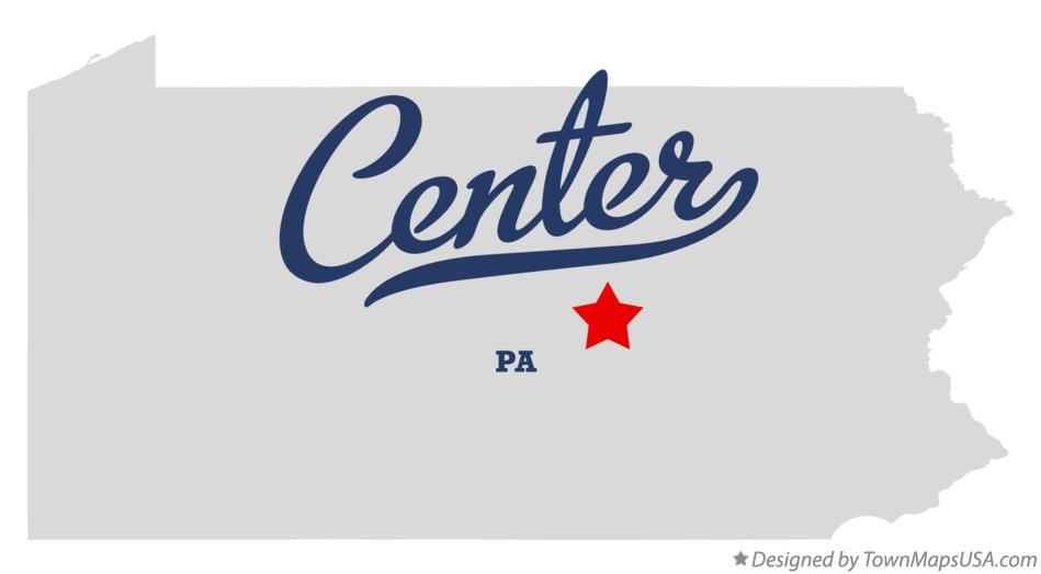 Map of Center Pennsylvania PA