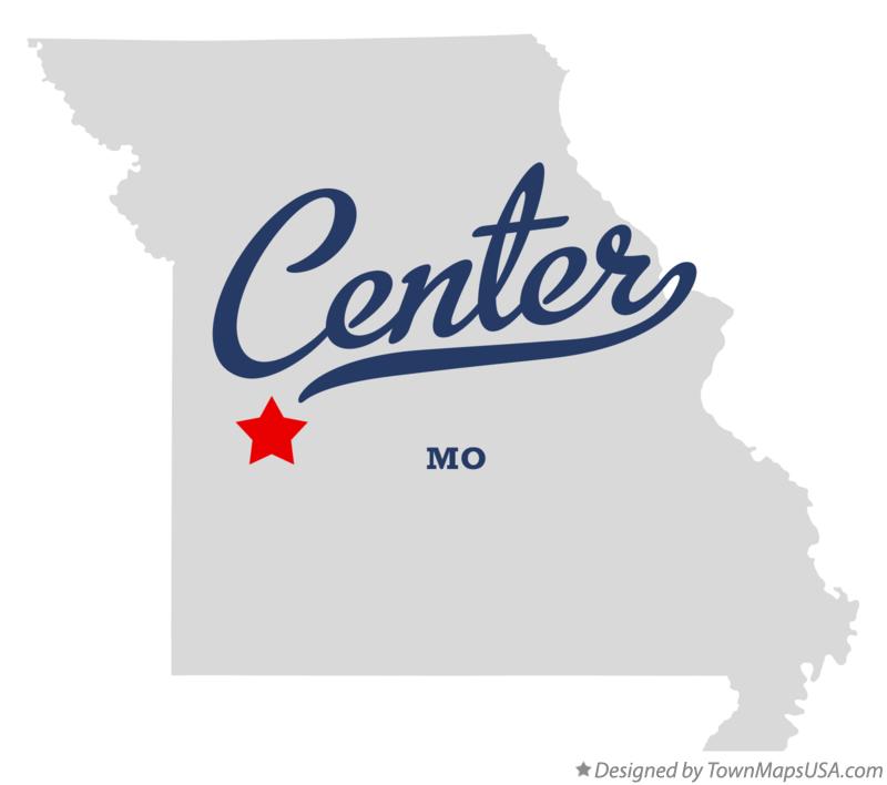 Map of Center Missouri MO