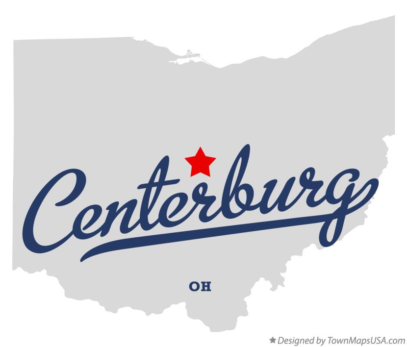 Map of Centerburg Ohio OH