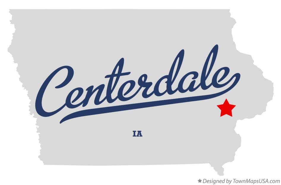 Map of Centerdale Iowa IA
