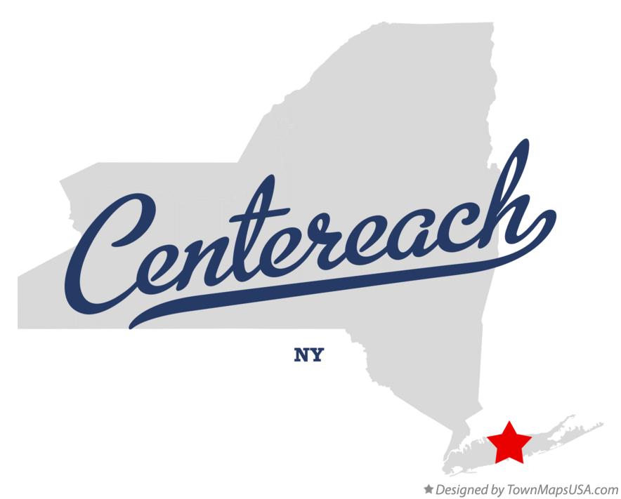 Map of Centereach New York NY