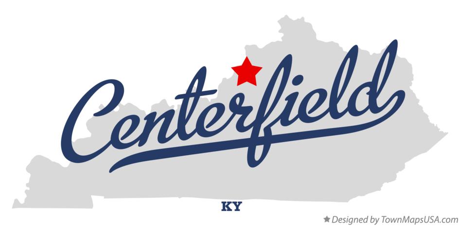 Map of Centerfield Kentucky KY
